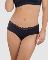 Panty hipster con encaje en cintura tiro medio#color_700-negro
