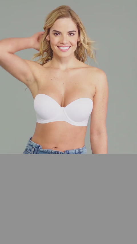 Sostén strapless antideslizante Push Up