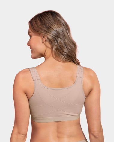 Sostén tipo top multiusos ultracómodo en algodón All in One Bra#color_802-cafe-claro