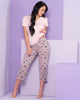 Pijama de mujer manga corta con capri estampado en estrellas#color_001-masmelo