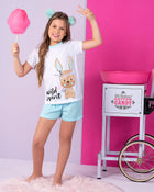 Pijama de niña manga y pantalón corto