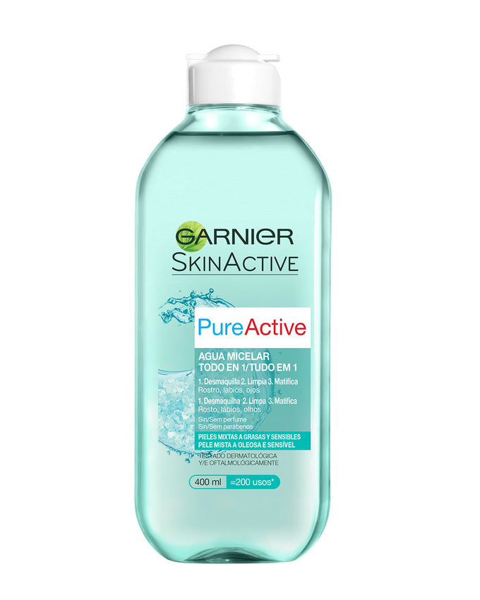 Skin active pure active agua micelar todo en 1 garnier#color_pure-active