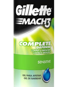 Gel de afeitar gillette mach3 sensitive 198 g