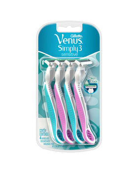 Máquinas para afeitar gillette venus simply 3 sensitive desechables 4 unidades#color_sin-color