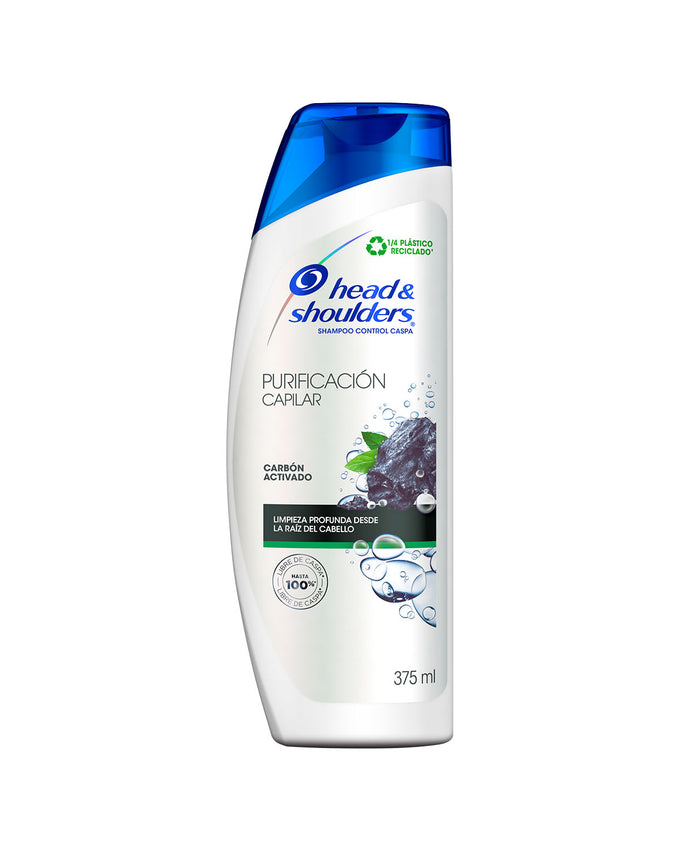 Shampoo head & shoulders purificación capilar carbón activado 375 ml#color_menta
