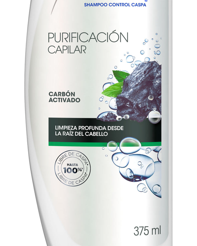 Shampoo head & shoulders purificación capilar carbón activado 375 ml#color_menta