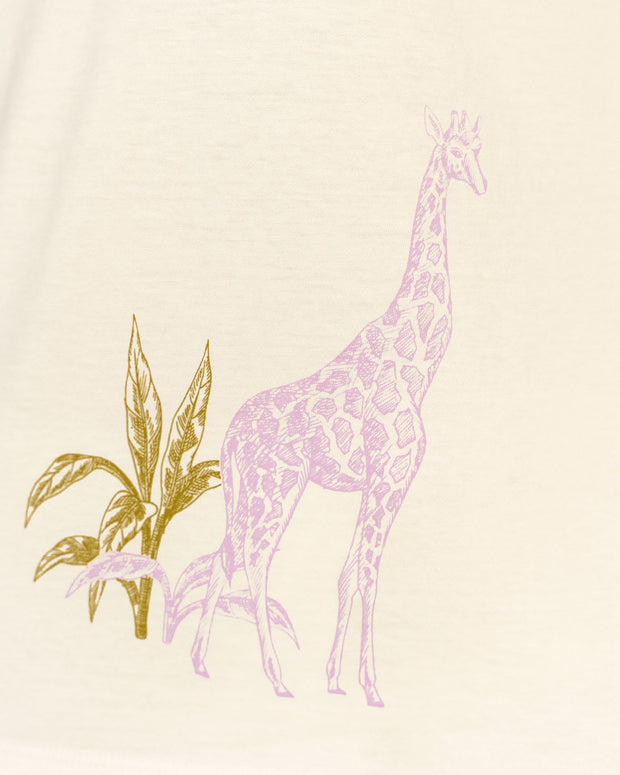 Conjunto pijama para niña con camiseta y pantalón largo#color_002-estampado-jirafa