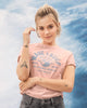 Camiseta en algodón manga corta con estampado localizado#color_314-rosado-claro