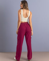 Pantalón largo con elástico en cintura y bolsillos laterales#color_017-morado