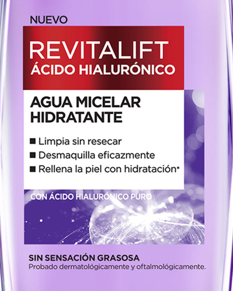 Agua micelar revitalift ácido hialurónico#color_sin-color