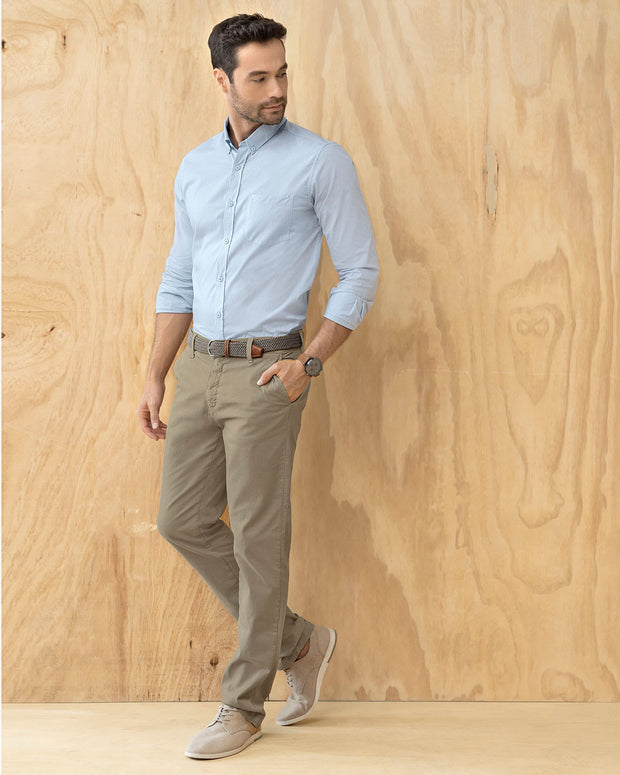 Pantalón texas silueta semi ajustada#color_245-gris