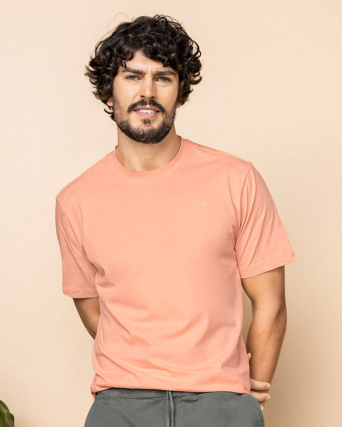 Camiseta manga corta con logo bordado en frente#color_301-rosado