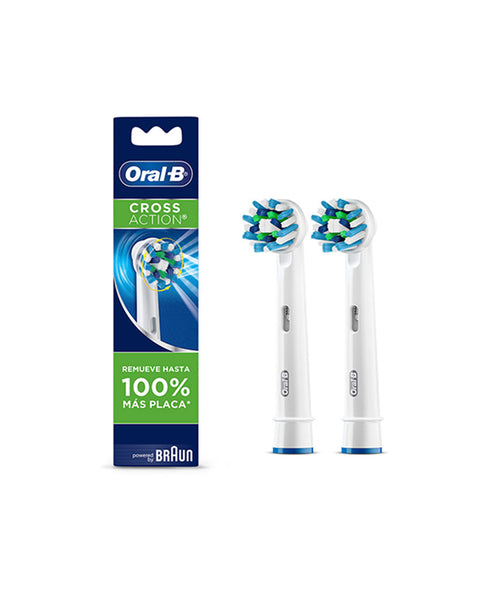 Cabezal cross action repuesto para cepillos eléctricos oralb 2 unidades#color_sin-color